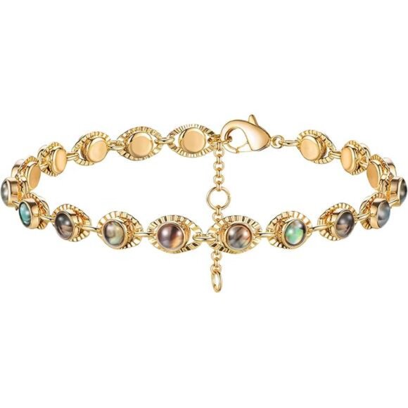 Bracelet for Women 14K Gold Plated Dainty Chain Simple Jewelry Cute Handmade - Picture 7 of 7